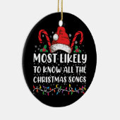 Waarschijnlijk kennen ze alle kerstliedjes keramisch ornament (Rechts)