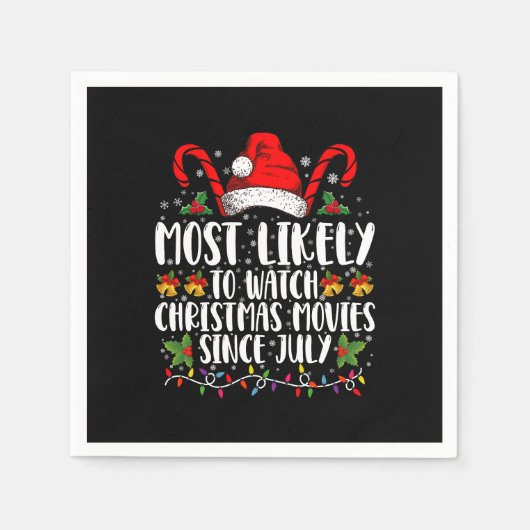 Waarschijnlijk Kerstfilms Kijken Sinds Juli Kerstm Servet (Voorkant)