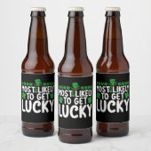 Waarschijnlijk krijgt u geluk St Patrick's Day Iri Bier Etiket (Flessen)