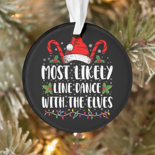 Waarschijnlijk lijndans met de Elfen kerst Ornament (Boom)