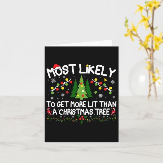 Waarschijnlijk meer verlicht dan een kerstboom kaart (Gele Bloem)