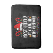 Waarschijnlijk na iedereen op te ruimen na Kerstmi Badmat (Voorkant Verticaal)