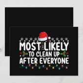 Waarschijnlijk na iedereen op te ruimen na Kerstmi Kaart (Voorkant / Achterkant)