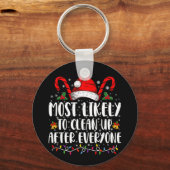 Waarschijnlijk na iedereen op te ruimen na Kerstmi Sleutelhanger (Voorkant)