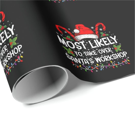 Waarschijnlijk neemt u Kerstman's werkplaats over  Cadeaupapier (Rol Hoek)