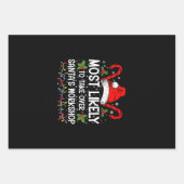 Waarschijnlijk neemt u Kerstman's werkplaats over  Inpakpapier Vel (Voorkant)