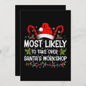 Waarschijnlijk neemt u Kerstman's werkplaats over  Kaart (Voorkant / Achterkant)