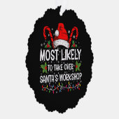 Waarschijnlijk neemt u Kerstman's werkplaats over  Ornament Kaart (Rechts)