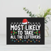 Waarschijnlijk nemen we alle restjes kerst kaart (Staand voorkant)