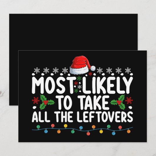 Waarschijnlijk nemen we alle restjes kerst kaart (Voorkant / Achterkant)