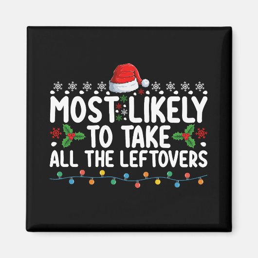 Waarschijnlijk nemen we alle restjes kerst magneet (Voorkant)