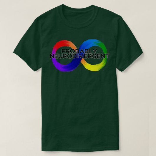 Waarschijnlijk neurodivergerend t-shirt (Design voorkant)