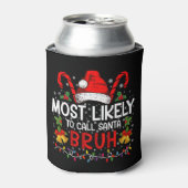 Waarschijnlijk noemen we Santa Bruh Grappige Kerst Blikjeskoeler (Blikje Voorkant)