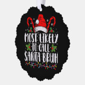 Waarschijnlijk noemen we Santa Bruh Grappige Kerst Ornament Kaart (Links)