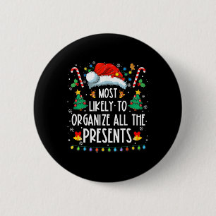 Waarschijnlijk om alle Cadeaus familie kerst te or Ronde Button 5,7 Cm