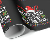 Waarschijnlijk om alle honden grappig kerst te aai cadeaupapier (Rol Hoek)