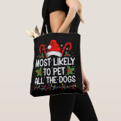 Waarschijnlijk om alle honden grappig kerst te aai tote bag (Dichtbij)