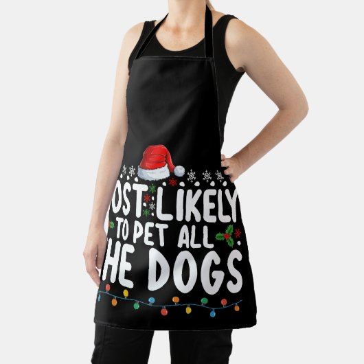 Waarschijnlijk om alle honden kerst familie te aai schort (Insitu)