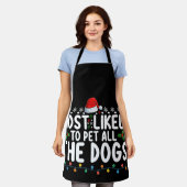 Waarschijnlijk om alle honden kerst familie te aai schort (Gedragen)