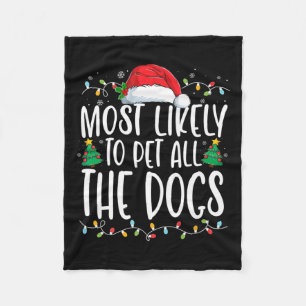 Waarschijnlijk om alle honden leuk kerst hond te a fleece deken