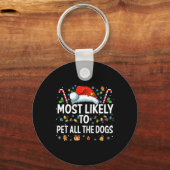 Waarschijnlijk om alle honden leuk kerst hond te a sleutelhanger (Voorkant)
