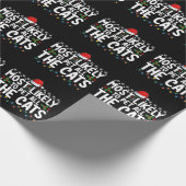 Waarschijnlijk om alle katten kerst familie te aai cadeaupapier (Hoek)