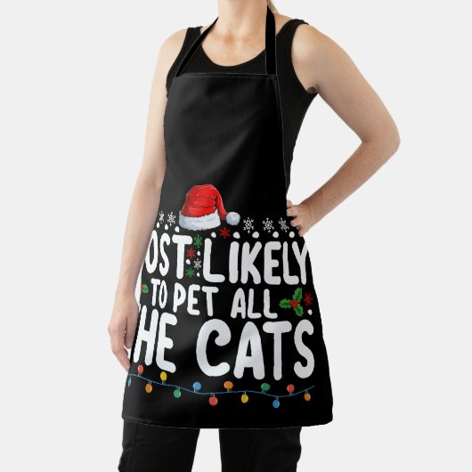 Waarschijnlijk om alle katten kerst familie te aai schort (Insitu)