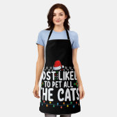 Waarschijnlijk om alle katten kerst familie te aai schort (Gedragen)