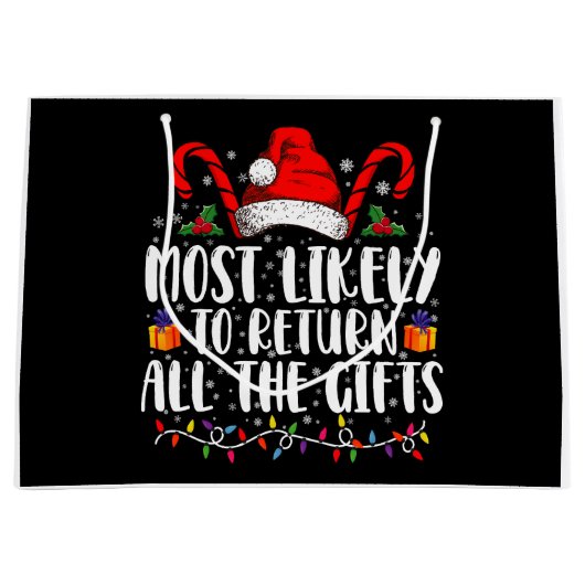 Waarschijnlijk om alle kerstcadeaus terug te geven groot cadeauzakje (Voorkant)