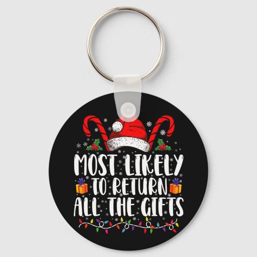 Waarschijnlijk om alle kerstcadeaus terug te geven sleutelhanger (Voorkant)