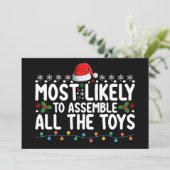 Waarschijnlijk om alle speelgoedkerst te monteren kaart (Staand voorkant)