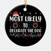 Waarschijnlijk om de hond bijpassende Kerstmis te  Keramisch Ornament (Voorkant)