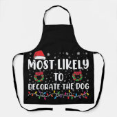 Waarschijnlijk om de hond bijpassende Kerstmis te  Schort (Voorkant)