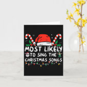 Waarschijnlijk om de kerstliedjes te zingen kaart (Gele Bloem)