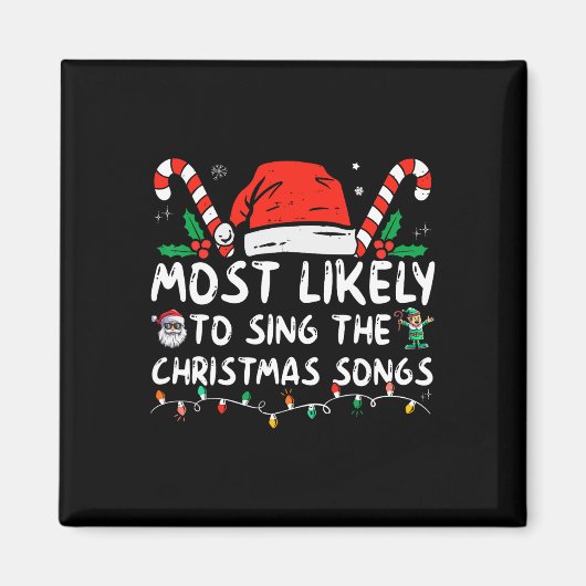 Waarschijnlijk om de kerstliedjes te zingen magneet (Voorkant)