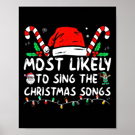 Waarschijnlijk om de kerstliedjes te zingen poster (Voorkant)