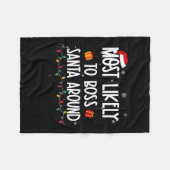 Waarschijnlijk om de kerstman te leiden rond Kerst Fleece Deken (Voorkant (Horizontaal))