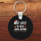 Waarschijnlijk om de kerstman te leiden rond Kerst Sleutelhanger (Voorkant)