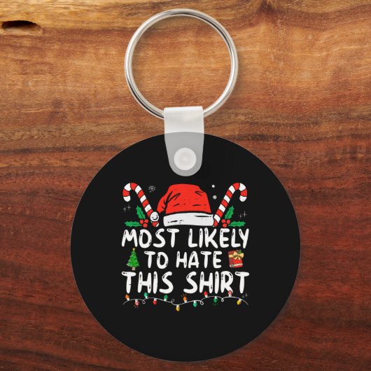 Waarschijnlijk om deze Xmas pyjama familie Chris t Sleutelhanger (Voorkant)