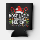 Waarschijnlijk om haar kattenfamilie te versieren blikjeskoeler (Voorkant)