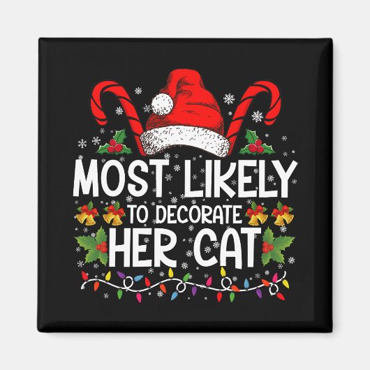 Waarschijnlijk om haar kattenfamilie te versieren magneet (Voorkant)