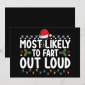 Waarschijnlijk om hardop te scheten kerst familie kaart (Voorkant / Achterkant)