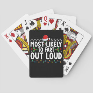 Waarschijnlijk om hardop te scheten kerst familie pokerkaarten