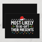 Waarschijnlijk om hun Cadeaus kerst te registreren Kaart (Voorkant / Achterkant)