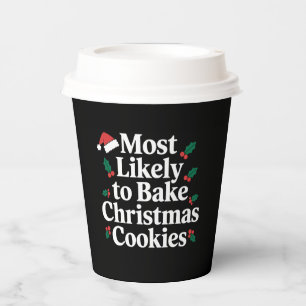 Waarschijnlijk om kerstkoekjes te bakken Familie Papieren Bekers