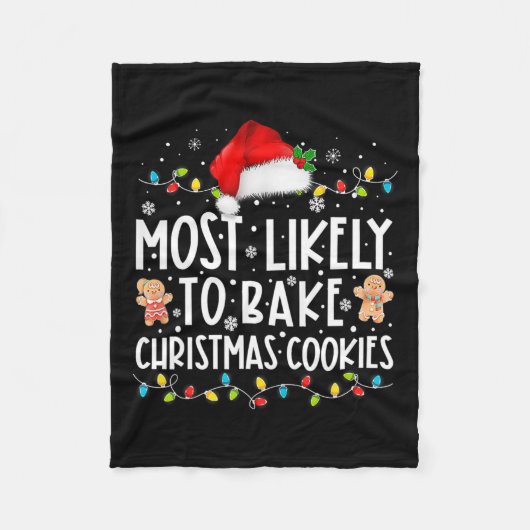 Waarschijnlijk om kerstkoekjes te bakken Fun Baker Fleece Deken (Voorkant)