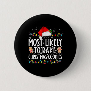 Waarschijnlijk om kerstkoekjes te bakken Fun Baker Ronde Button 5,7 Cm