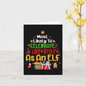 Waarschijnlijk om Kerstmis te vieren als een elf Kaart (Gele Bloem)