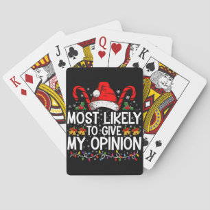 Waarschijnlijk om mijn mening te geven Funny kerst Pokerkaarten
