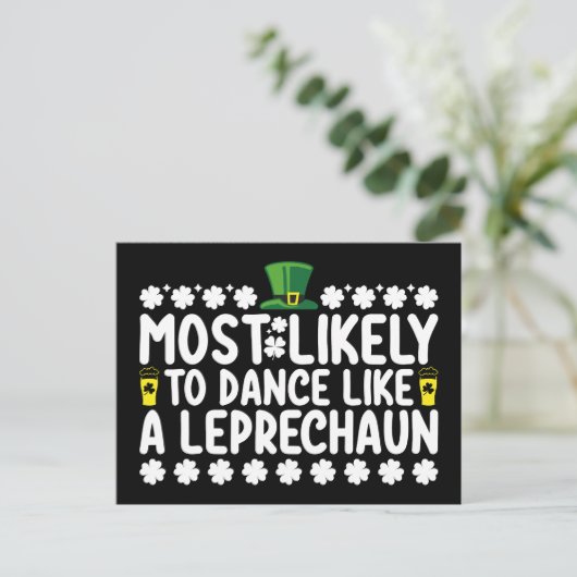 Waarschijnlijk om te dansen als een kabouter St Pa Briefkaart (Staand voorkant)